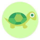 Lil Turtle Guy Round Stickers