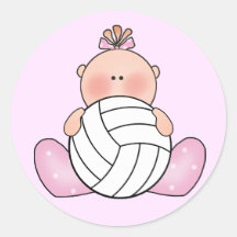 Lil Volleyball Girl Sticker