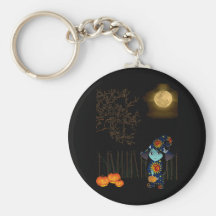 Lil' Witch in Celestial Gown Halloween Key Chain