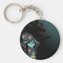 Lil' Witch in Pirate Costume Keychain