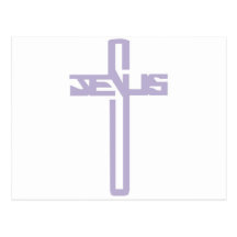 Lila de croix d'en de Jésus Carte Postale