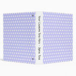 Lilac and White Polka Dot Pattern. Spotty. Binder