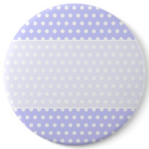 Lilac and White Polka Dot Pattern. Spotty. Button