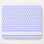 Lilac and White Polka Dot Pattern. Spotty. Custom mousepads
