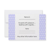 Lilac and White Polka Dot Pattern. Spotty. Custom Invite