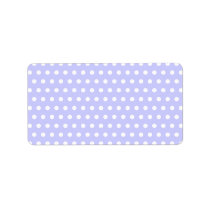 Lilac and White Polka Dot Pattern. Spotty. Custom Address Labels