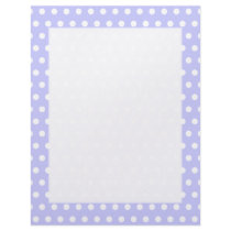 Lilac and White Polka Dot Pattern. Spotty. Letterhead Design