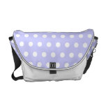 Lilac and White Polka Dot Pattern. Spotty. Messenger Bags