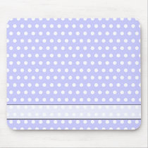 Lilac and White Polka Dot Pattern. Spotty. Mouse Pads