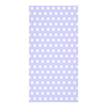 Lilac and White Polka Dot Pattern. Spotty. Customized Photo Card