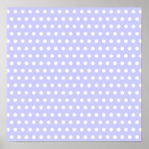 Lilac and White Polka Dot Pattern. Spotty. Poster
