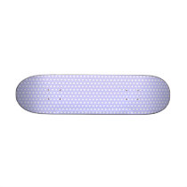 Lilac and White Polka Dot Pattern. Spotty. Skateboard Decks
