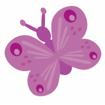 Lilac butterfly brooch photo cutouts