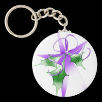 Lilac Christmas Holiday Star keychains