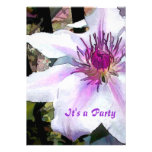 Lilac Clematis Custom Announcements