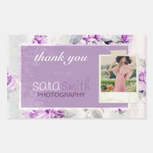 Lilac Client Thank You Stickers