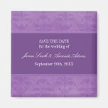 Lilac Damask Save The Date magnets