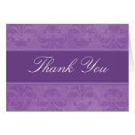 Lilac Damask Thank You cards