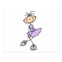 Lilac Dress Figure Skater Tshirts and Gifts Postcard