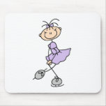 Lilac Dress Ice Skating Girl Mousepad