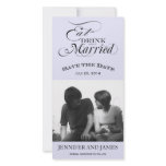 Lilac Eat, Drink, Be Married Save the Date Photo photo cards