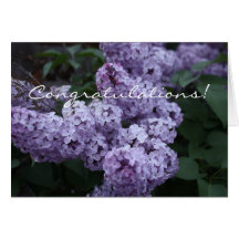 Lilac Flowers Congratulations Card