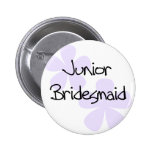 Lilac Flowers Jr. Bridesmaid Pinback Button