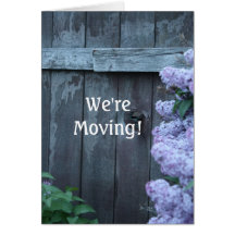 Lilac Flowers & Old Wood Card