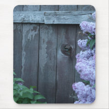 Lilac Flowers & Old Wood Mousepad