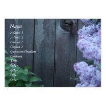 Lilac Flowers & Old Wood Profile Card Business Card