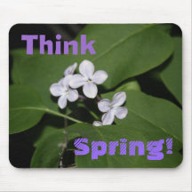 Lilac Flowers Think Spring Mousepad