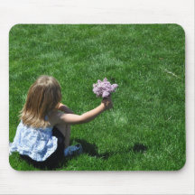 Lilac Girl Mouse Pad