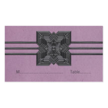 Lilac Medallion Border Place Card Business Card
