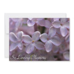 Lilac Memorial Service Funeral Invitation
