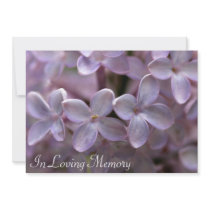Lilac Memorial Service Funeral Invitation