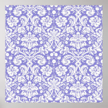Lilac purple damask pattern print