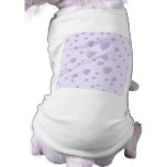 Lilac Purple Pattern of Love Hearts. Doggie Tee Shirt