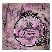 Lilac Snowflake Unconditional Love Wedding Invite