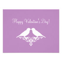 Lilac Sparrows Valentine's Day Note invitations
