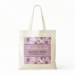 Lilac Sunflowers Personalized Wedding Party Bag