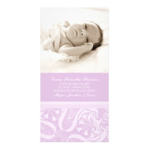 Lilac Thank You Baby Shower Photo Cards