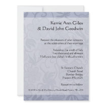 Lilac Wedding Invitation - Art Deco Flowers
