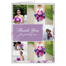 Lilac Wedding Thank You Custom Photos Note Card