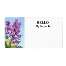 Lilacs Against the Sky Custom Shipping Labels