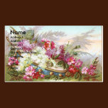 Lilacs and Tambourine Victorian Trade Card business cards