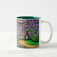 "Lilacs by the Barn "Original Art Coffee Mug