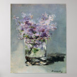 Lilacs in a Glass by Manet Print