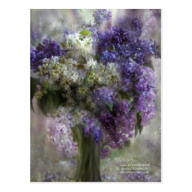 Lilacs Of Love Art Postcard