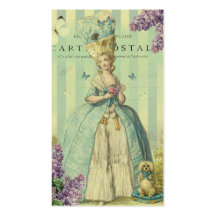 Lilas au printemps, on ivory, business cards