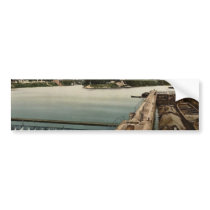 L'Ile Barbe, Lyons, France vintage Photochrom Bumper Sticker